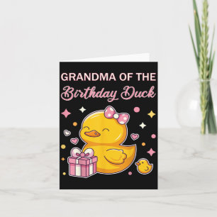 Grandma Of The Birthday Duck Christmas Anime Party Card