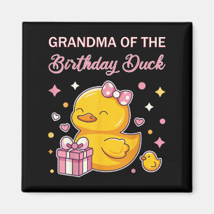 Grandma Of The Birthday Duck Christmas Anime Party Magnet