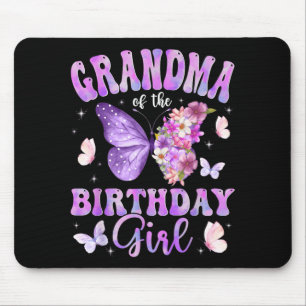 Grandma of The Birthday Girl Butterfly Party Mouse Pad