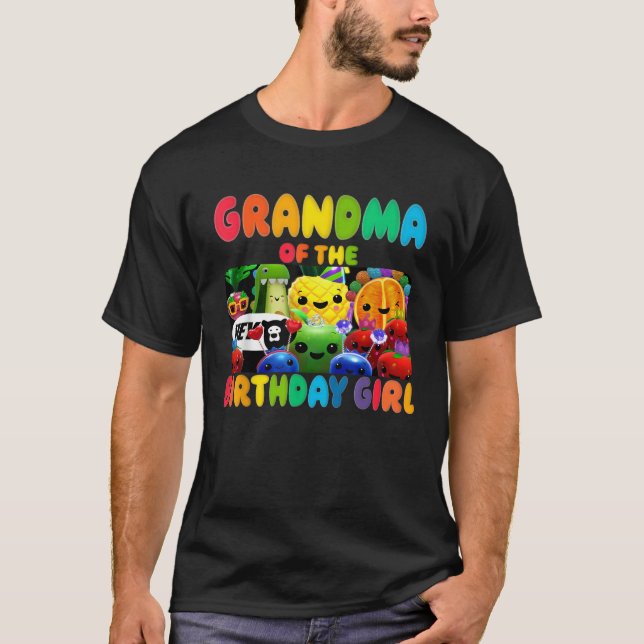 Grandma Of The Birthday Girl Fruit Birthday Family T-Shirt (Front)