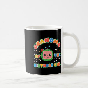Grandma of The Birthday Girl Funny Melon Family Coffee Mug