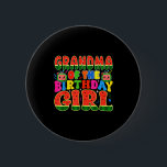 Grandma Of The Birthday Girl Melon Family Matching 6 Cm Round Badge<br><div class="desc">Grandma Of The Birthday Girl Melon Family Matching Funny</div>