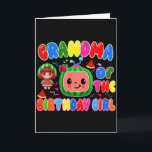 Grandma Of The Birthday Girl Melon Family Matching Card<br><div class="desc">Grandma Of The Birthday Girl Melon Family Matching Funny</div>