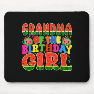Grandma Of The Birthday Girl Melon Family Matching Mouse Pad