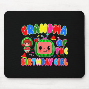 Grandma Of The Birthday Girl Melon Family Matching Mouse Pad
