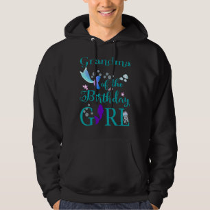 Grandma Of The Birthday Girl Mermaid Party Family Hoodie