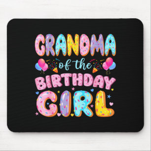 Grandma of the birthday girl sweet doughnut birthd mouse pad