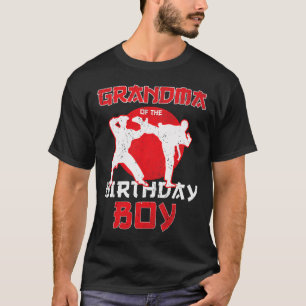 Grandma Of The Birthday Karate Taekwondo Boy Marti T-Shirt