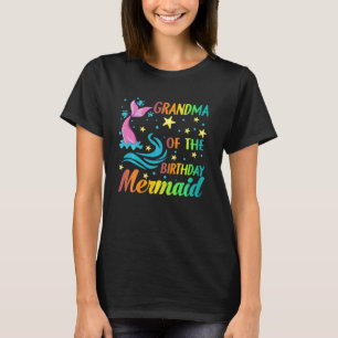 Grandma Of The Birthday Mermaid Cute Matching Fami T-Shirt