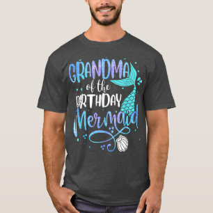 Grandma Of The Birthday Mermaid Family Matching Pa T-Shirt