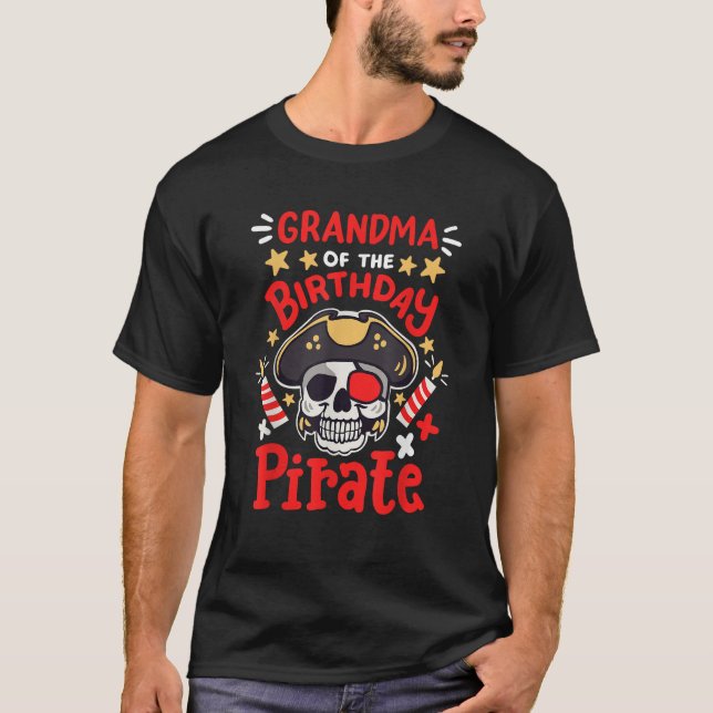 Grandma Of The Birthday Pirate Party Family Matchi T-Shirt (Front)