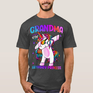 Grandma of the Birthday Princess Dabbing Unicorn G T-Shirt