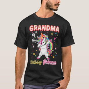 Grandma Of The Birthday Princess Happy Dabbing Uni T-Shirt