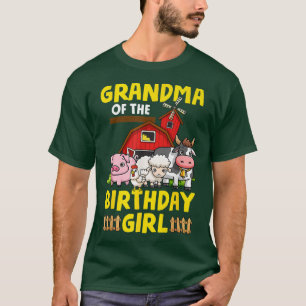 Grandma Of The BirthdayGirlFarm Animals Barnyard P T-Shirt