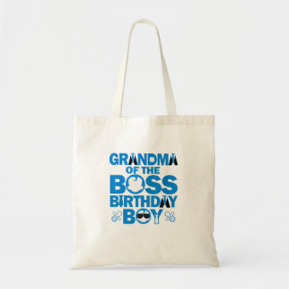 Grandma Of The Boss Birthday Boy Baby Family Party Tote Bag