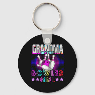 Grandma Of The Bowler Girl Matching Family Bowling Key Ring