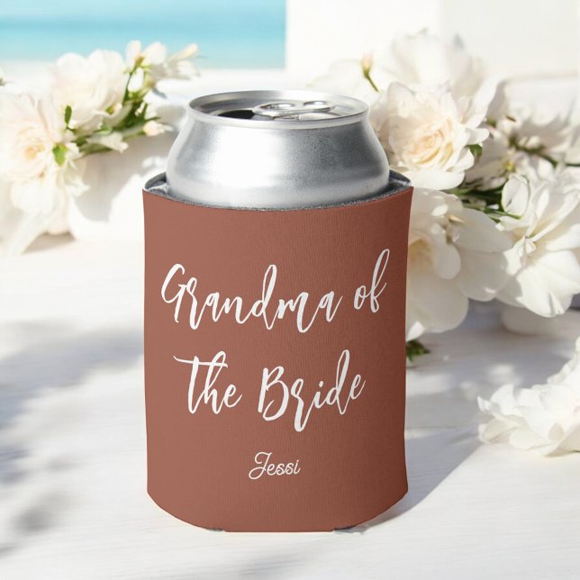 Grandma of the Bride Brown Wedding   Can Cooler (Creator Uploaded)