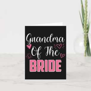 Grandma Of The Bride Family Wedding Party Wife To Card