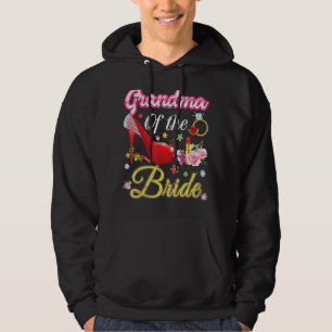 Grandma Of The Bride Happy Wedding Flower Pink Sho Hoodie