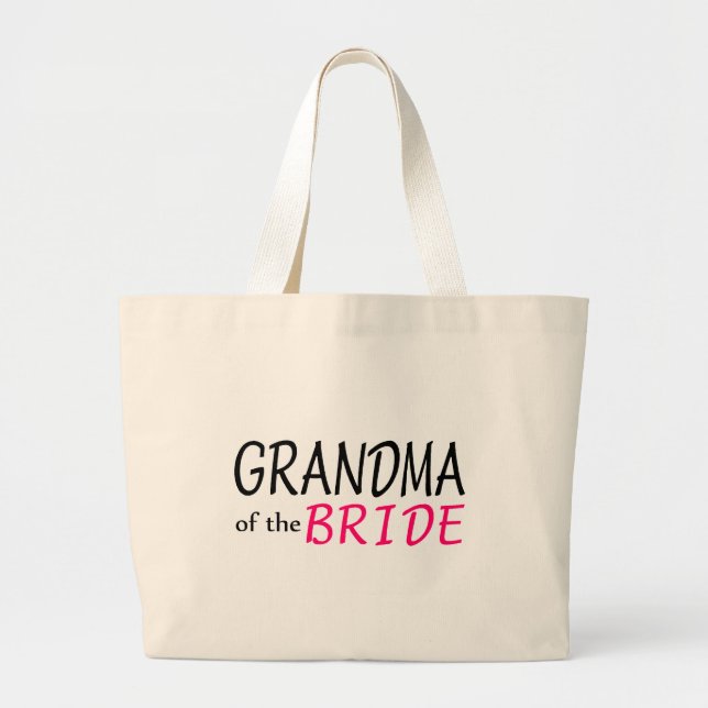 Grandma Of The Bride Large Tote Bag (Front)