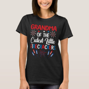 Grandma Of The Cutest Little Firecracker 4th Of Ju T-Shirt