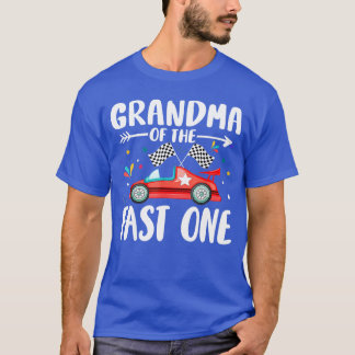 Grandma Of The Fast One Birthday 1st Race Family P T-Shirt