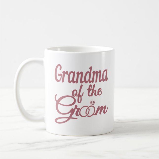 Grandma Of The Groom Wedding Family Matching Coffee Mug (Left)