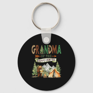 Grandma of the happy camper first birthday camping key ring