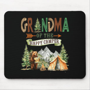 Grandma of The Happy Camper First Birthday Camping Mouse Pad