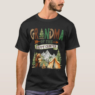 Grandma of the happy camper first birthday camping T-Shirt