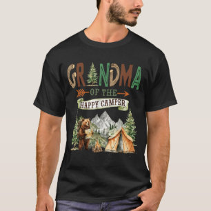 Grandma of The Happy Camper First Birthday Camping T-Shirt