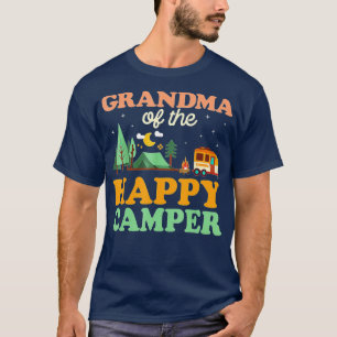Grandma Of The Happy Camper Women 1st Bday Camping T-Shirt