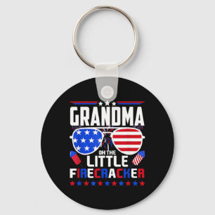 Grandma of The Little Firecracker Fourth of July Key Ring