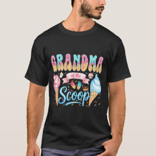 Grandma of The Scoop Ice Cream Gender Reveal Baby T-Shirt