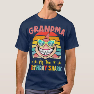 Grandma Of The Shark Birthday Family Birthday Gran T-Shirt