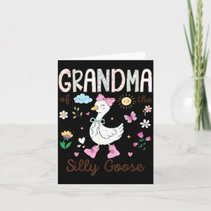 Grandma of The Silly Goose 1st Birthday Girl Card