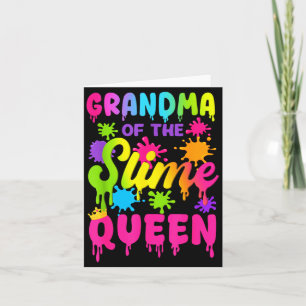 Grandma Of The Slime Queen Birthday Girl Family Pa Card