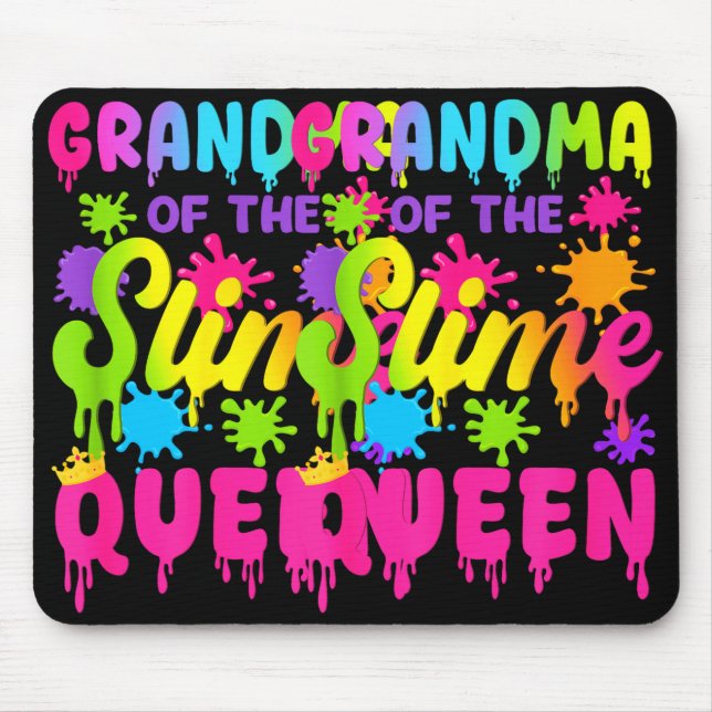 Grandma Of The Slime Queen Birthday Girl Family Pa Mouse Pad (Front)
