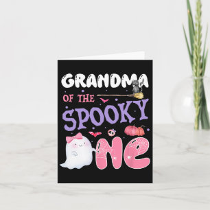 Grandma Of The Spooky One 1st Birthday Halloween P Card