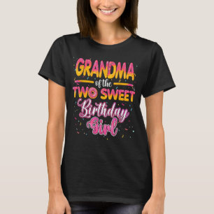 Grandma Of The Two Sweet Birthday Girl Doughnut 2n T-Shirt