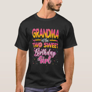 Grandma Of The Two Sweet Birthday Girl Doughnut 2n T-Shirt