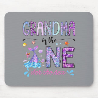 Grandma Of The Under The Sea 1st Birthday 1st Mouse Pad