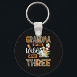 Grandma Of The Wild And Three 3rd Birthday Boy Saf Key Ring<br><div class="desc">Grandma Of The Wild And Three 3rd Birthday Boy Safari Truck</div>