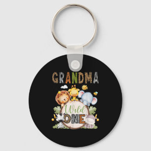 Grandma Of The Wild One 1st Birthday Boy Jungle Sa Key Ring