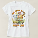 Grandma of the Wild One safari animals birthday  T-Shirt<br><div class="desc">Safari animals boys birthday</div>