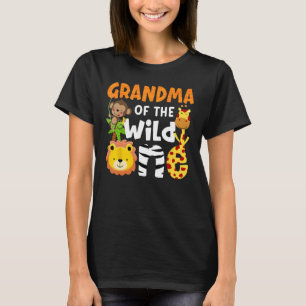 Grandma of the Wild One Zoo Bday Safari Jungle Ani T-Shirt