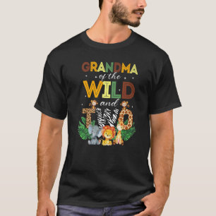 Grandma Of The Wild Two Zoo Birthday Safari Jungle T-Shirt