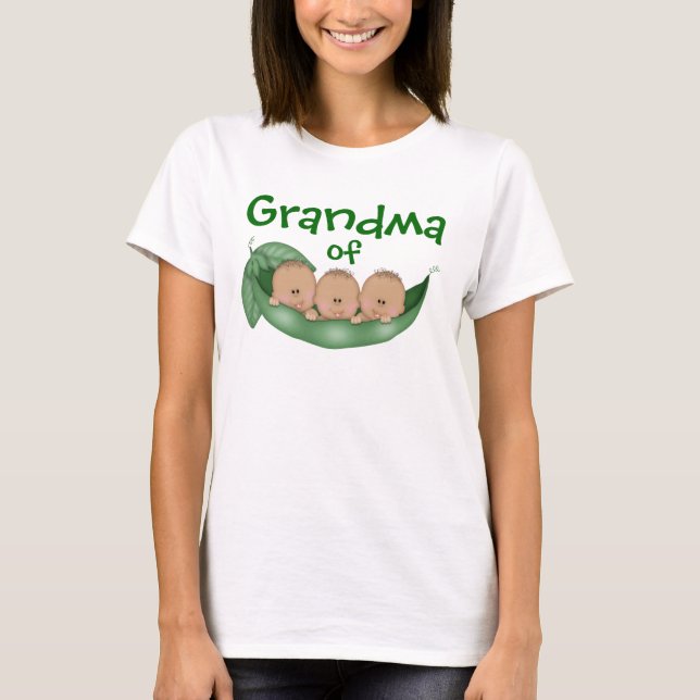 Grandma of Triplet Boys with Dark Skin T-Shirt (Front)
