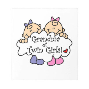 Grandma of Twin Girls Gifts Notepad