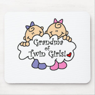 Grandma of Twin Girls Mouse Pad